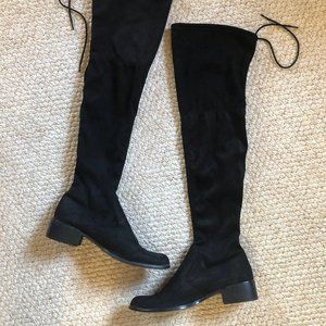 Over the Knee Black Suede Boots Charles David 8